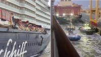 Desperate tugboat manoeuvre fails to stop cruise ship crash as captain disappears from website amid investigation