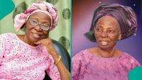Aged Mama Gospel singer Fasoyin sparks reactions online as she performs while seated at an event