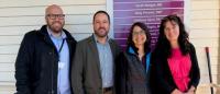 Rep. Balint tours dental, health center, walks rail trail