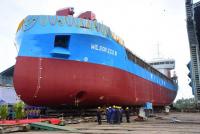 UCSL launches biggest-ever ship built at Malpe yard, first of eight for Norway's Wilson ASA