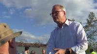Democrat Adam Hamilton campaigns in Kansas City, Kansas, with Election Day one week away
