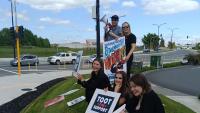 Farmers retail workers strike for better pay