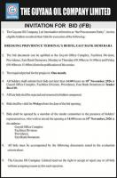 Guyana Oil Company Limited – Invitation for Bids – Dredging Providence Terminal’s Berth
