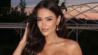 Glamorous football presenter Eva Murati stuns in see-through dress as she ‘celebrates love’ in Italy