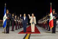 President Keiko Fujimori arrived in El Salvador for an official visit