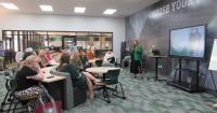 Business, education, civic leaders tour Muskogee High School during District Showcase