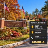 Rhode Island Weather for October 29, 2026