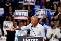 Donald Trump in Ohio and Barack Obama in Georgia make closing stretch appeals to midterm voters