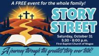 Story Street Is Coming Saturday, October 31! to First Baptist Church Magee