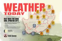 WEATHER TODAY: Heat wave holds over Chris Hani and Alfred Nzo, 39°C in Upington