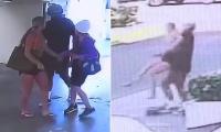 Woman screams with terror after strange man kidnapped her and carried her away through Hawaii parking lot