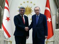 Erdogan meets Erhurman, stresses importance of Turkish Cypriots’ rights