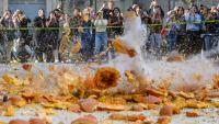 Boston University holds its annual pumpkin drop