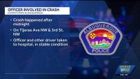 APD officer involved in a serious injury crash in NW Albuquerque