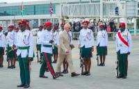 King Charles arrives to military honours, cultural celebration