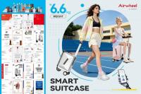 A Better Life Through Ai Wheel Mobility Scooter 20 inch Boarding Luggage: Airwheel Smart Carry on hand Luxury Cabin Suitcase Shine at the 140th Canton Fair