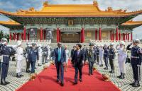 President Lai welcomes Prime Minister Philip J. Pierre of Saint Lucia with military honors